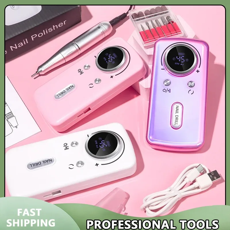 Электрическая дрель для ногтей, 45000 об/мин, портативная перезаряжаемая гелевая шлифовальная машинка для ногтей для домашнего маникюрного салона, инструмент для полировки пилочки для ногтей
Электрическая дрель для ногтей, 45000 об/мин, портативная перезаряжаемая гелевая шлифовальная машинка для ногтей для домашнего маникюрного салона, инструмент для полировки пилочки для ногтей