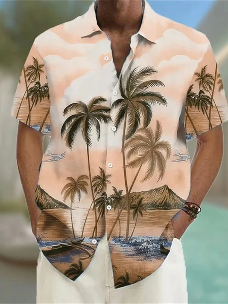 New men's3Dprinted Hawaiian coconut tree shirt perfect for summer vacations and casual everyday wear Quick-drying and breathable
New men's3Dprinted Hawaiian coconut tree shirt perfect for summer vacations and casual everyday wear Quick-drying and breathable