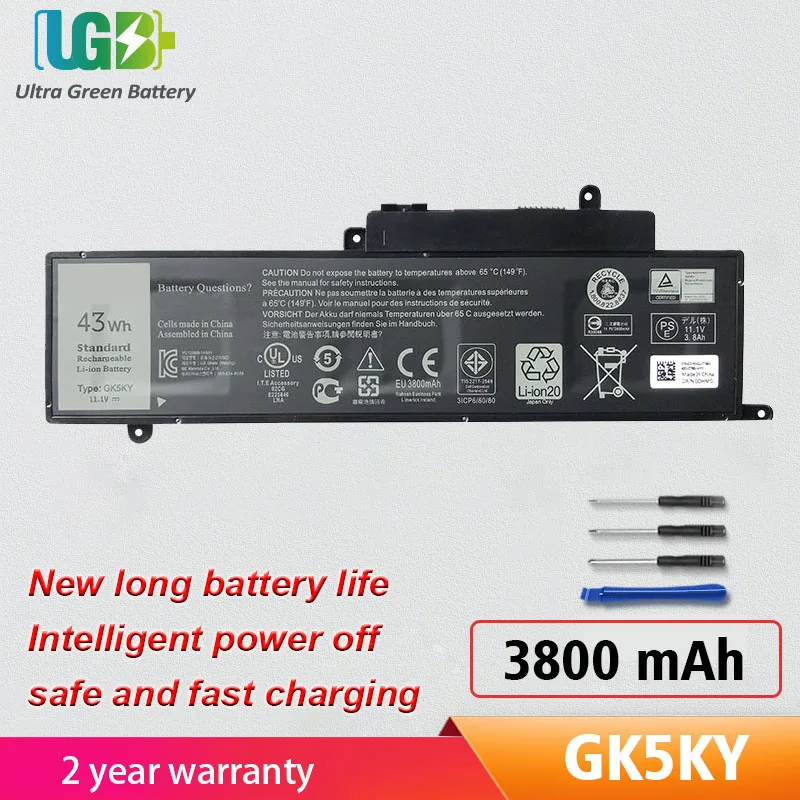 Новый аккумулятор UGB GK5KY для Dell Inspiron 11 3147 3148 3152 Inspiron 13 7353 7352 7347 7348 7359 7558 7568 04K8YH 092NCT
Новый аккумулятор UGB GK5KY для Dell Inspiron 11 3147 3148 3152 Inspiron 13 7353 7352 7347 7348 7359 7558 7568 04K8YH 092NCT