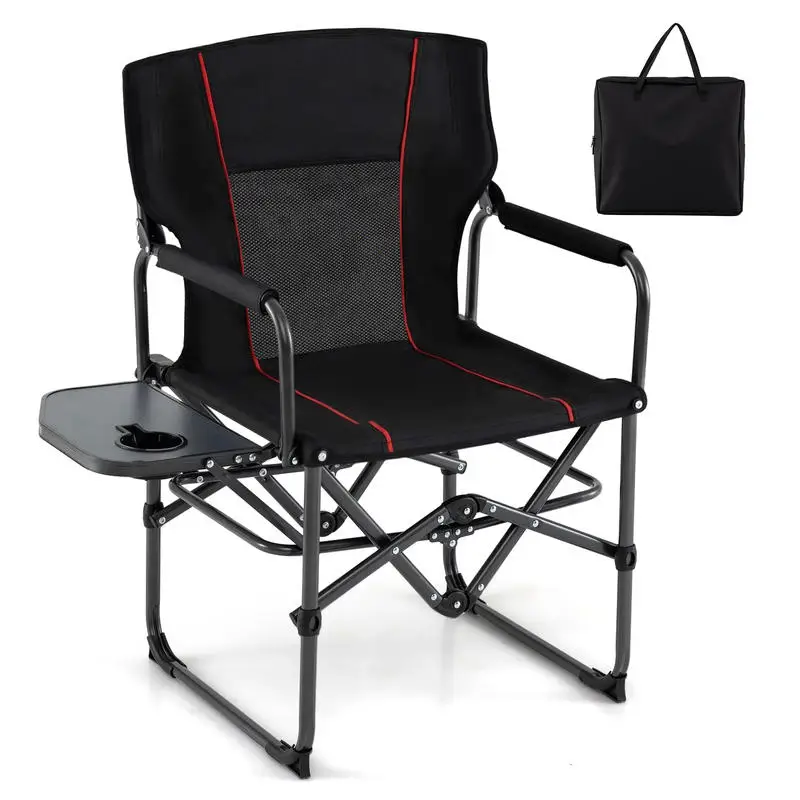 Folding Camping Chair with Side Table and Cup Holder with Carrying Bag-Black
Folding Camping Chair with Side Table and Cup Holder with Carrying Bag-Black