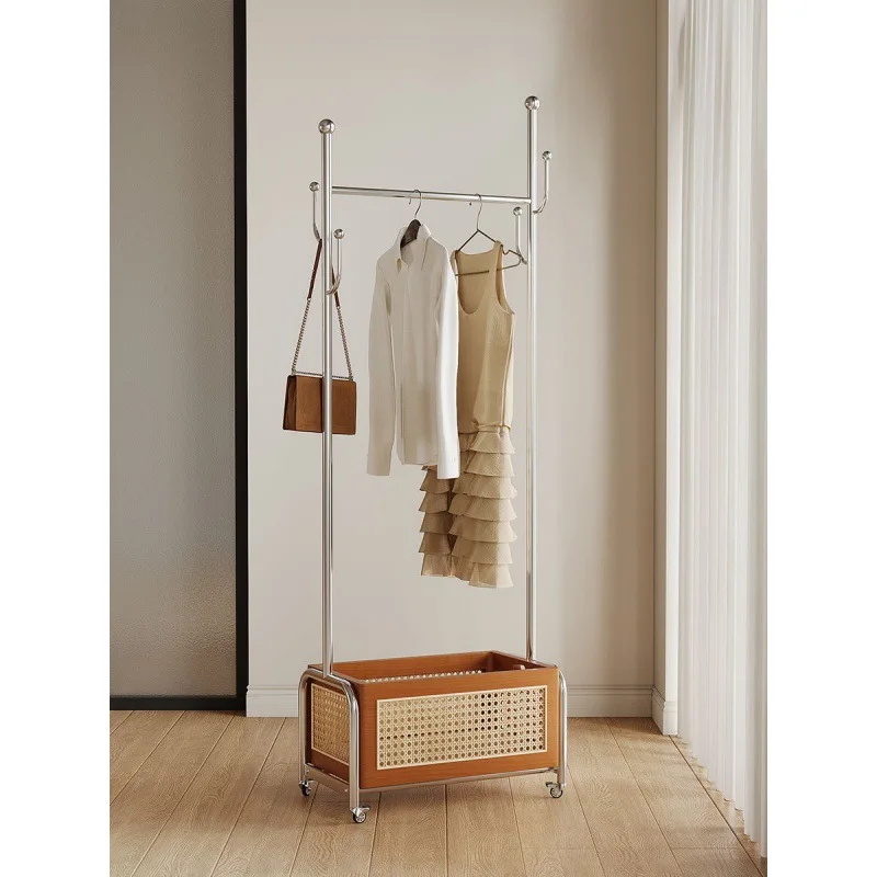 Customizable rattan solid wood coat rack storage floor
Customizable rattan solid wood coat rack storage floor
