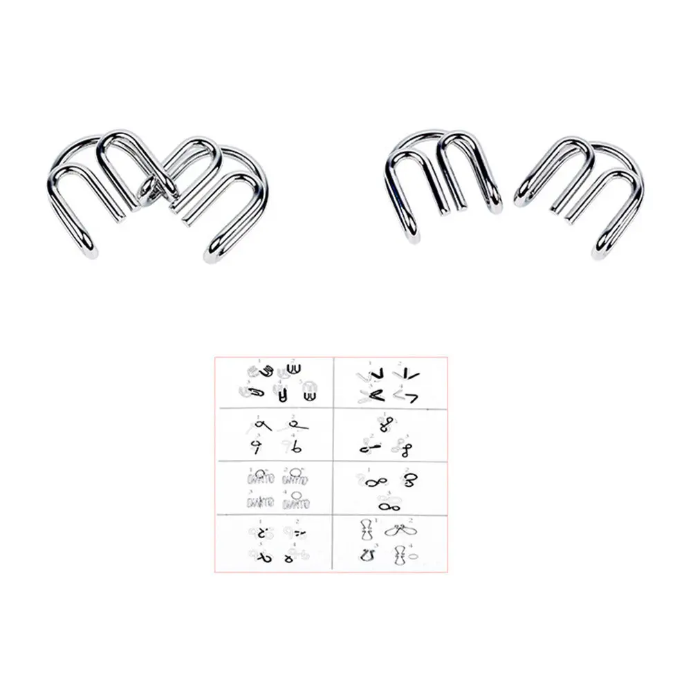 16 Pieces Intelligence Puzzles Ring Metal Brain Teaser Set Iq Test Creative Thinking Game for Kids Adults Challenging Buckle
16 Pieces Intelligence Puzzles Ring Metal Brain Teaser Set Iq Test Creative Thinking Game for Kids Adults Challenging Buckle
