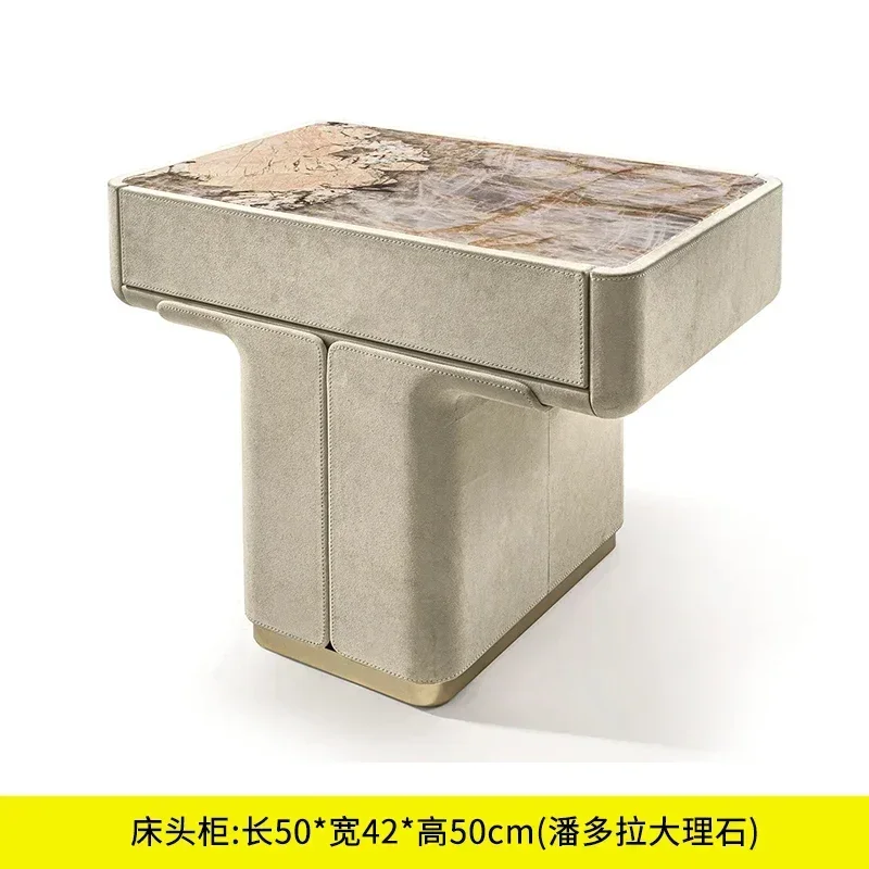 Italian-Style Light Luxury Bedside Table Modern Minimalist Model Marble Locker Bedroom Matte Leather Special-Shaped Cabinet
Italian-Style Light Luxury Bedside Table Modern Minimalist Model Marble Locker Bedroom Matte Leather Special-Shaped Cabinet