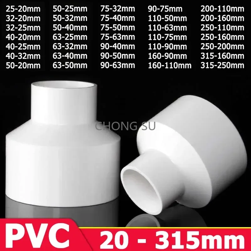 1-10pcs White PVC Straight Reducing Connector Water Pipe Fitting Garden Irrigation Water Tube Aquarium Adapter 20/25/32/40~315mm
1-10pcs White PVC Straight Reducing Connector Water Pipe Fitting Garden Irrigation Water Tube Aquarium Adapter 20/25/32/40~315mm