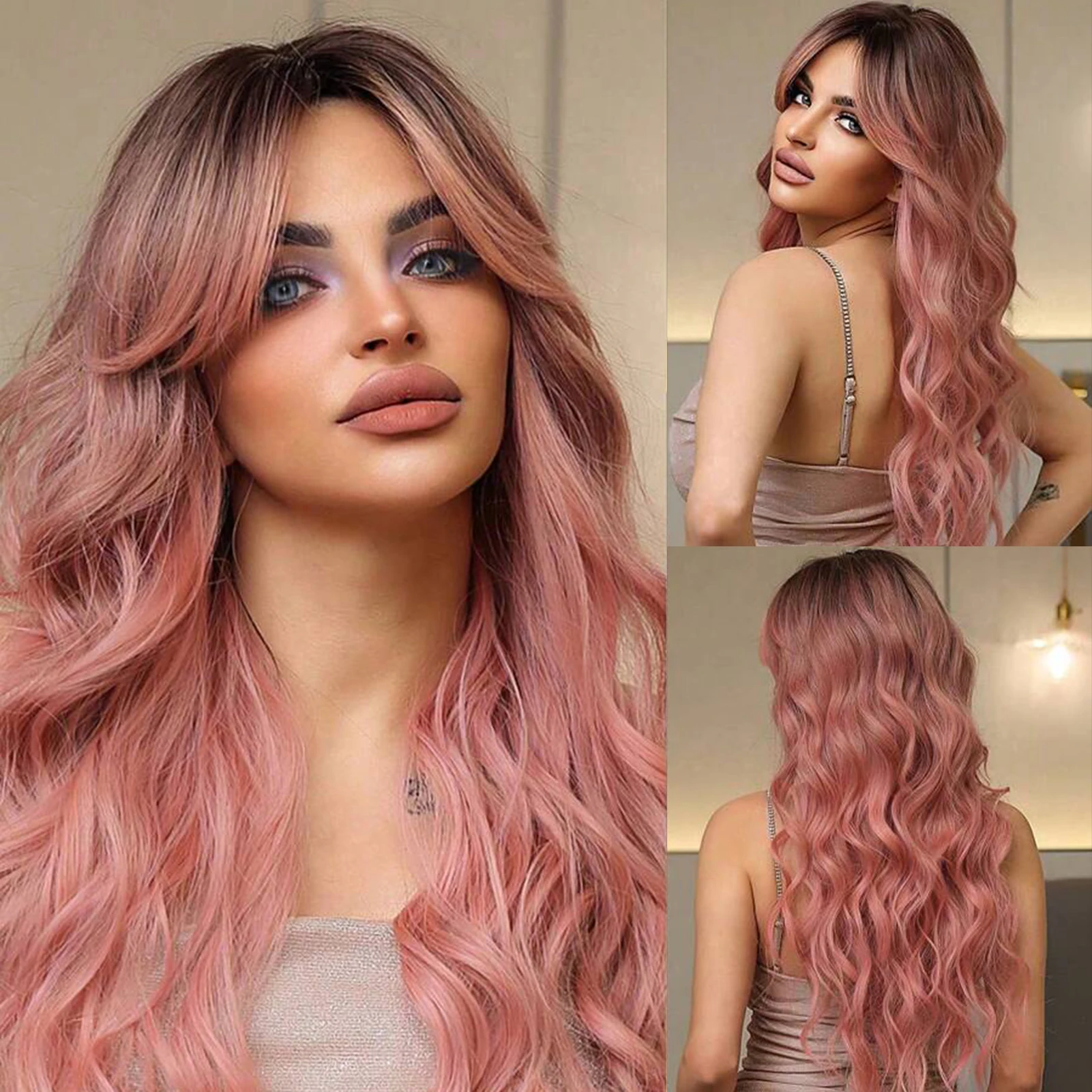 Women's Gradient Pink Curly Wig Heat Resistant Fiber Synthetic Wigs For Stage Movie Hair Styling Photography Stage Movie Hair
Women's Gradient Pink Curly Wig Heat Resistant Fiber Synthetic Wigs For Stage Movie Hair Styling Photography Stage Movie Hair