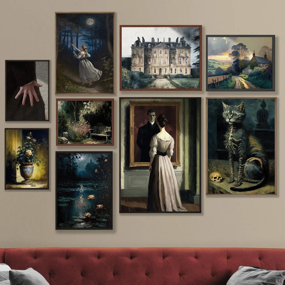 Dark Academia Art haunted House Witch Poster Prints For Living Room Home Decor Gothic Landscape Canvas Painting Wall Art Gift
Dark Academia Art haunted House Witch Poster Prints For Living Room Home Decor Gothic Landscape Canvas Painting Wall Art Gift