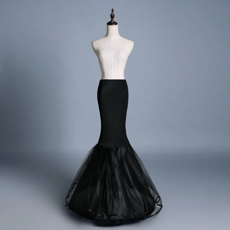 Bride Skirt and Wedding Dress Single Steel Mermaid Hard Yarn Elastic Large Fish Tail Trouser Petticoat Black 
Bride Skirt and Wedding Dress Single Steel Mermaid Hard Yarn Elastic Large Fish Tail Trouser Petticoat Black