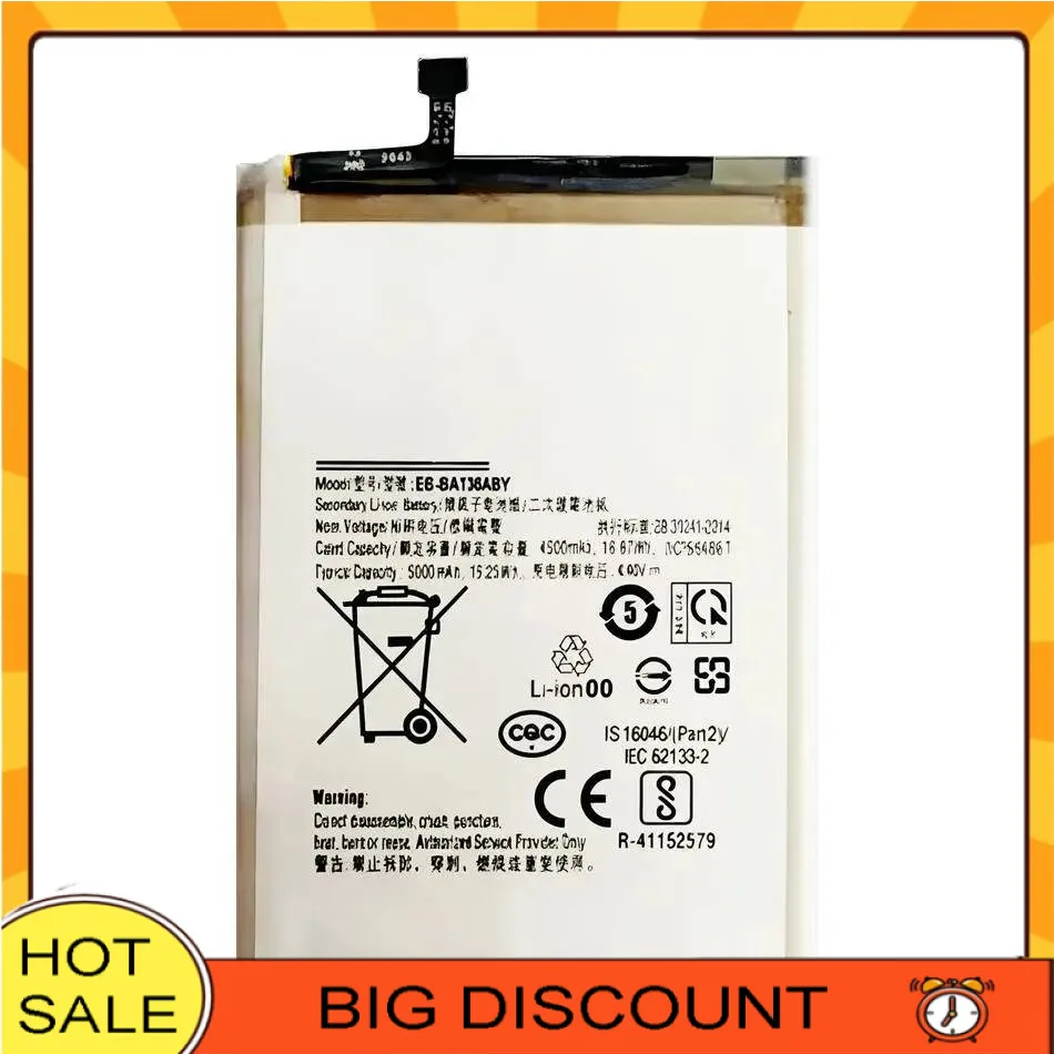 Reliable Replacement 5000Mah Lightweight For Samsung Galaxy A13 5G EB-BA136ABY Mobile Phone Battery
Reliable Replacement 5000Mah Lightweight For Samsung Galaxy A13 5G EB-BA136ABY Mobile Phone Battery