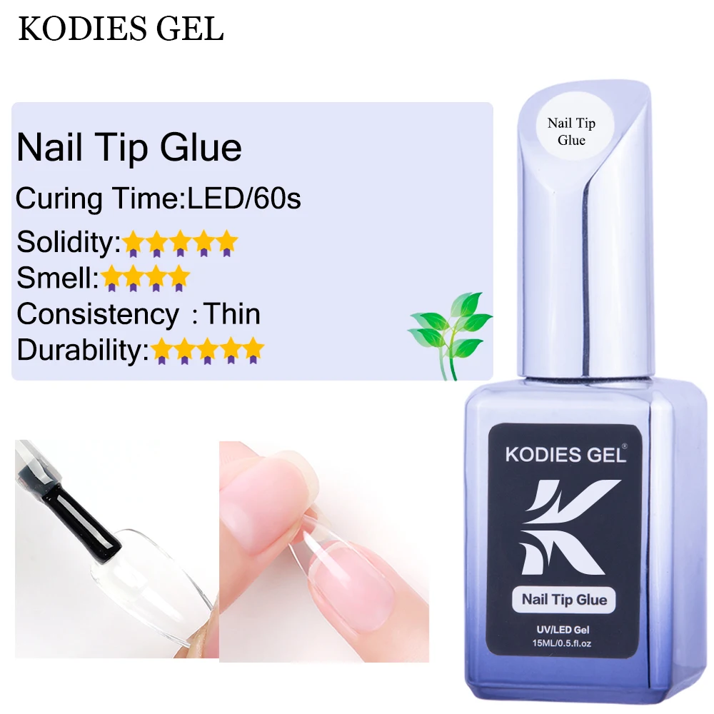 KODIES GEL Nail Tips Glue Adhesive Gel Extra Strong Hold Glue for Fake Press On Nails Semi Permanent UV Cured Acrylic Gel Bonder
KODIES GEL Nail Tips Glue Adhesive Gel Extra Strong Hold Glue for Fake Press On Nails Semi Permanent UV Cured Acrylic Gel Bonder