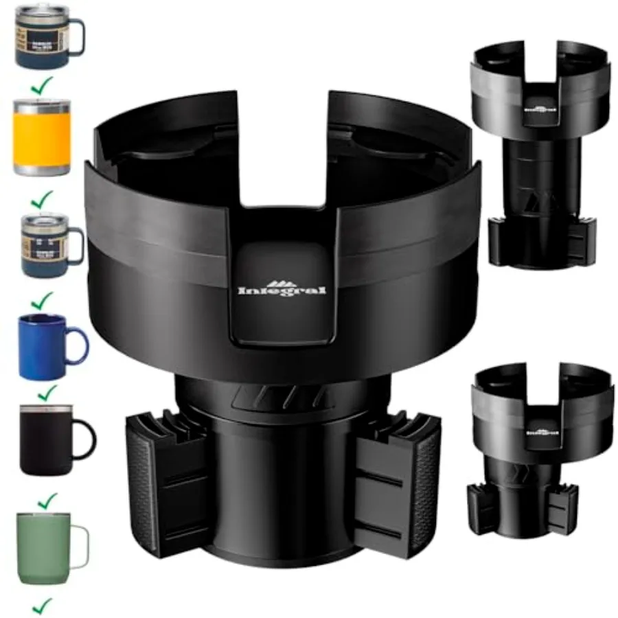 Integral Expandable Mug Holder - YETI 14oz Rambler Cup Holder - Car Cup Holder Expander with Adjustable Base - Rubber Tabs Hold
Integral Expandable Mug Holder - YETI 14oz Rambler Cup Holder - Car Cup Holder Expander with Adjustable Base - Rubber Tabs Hold