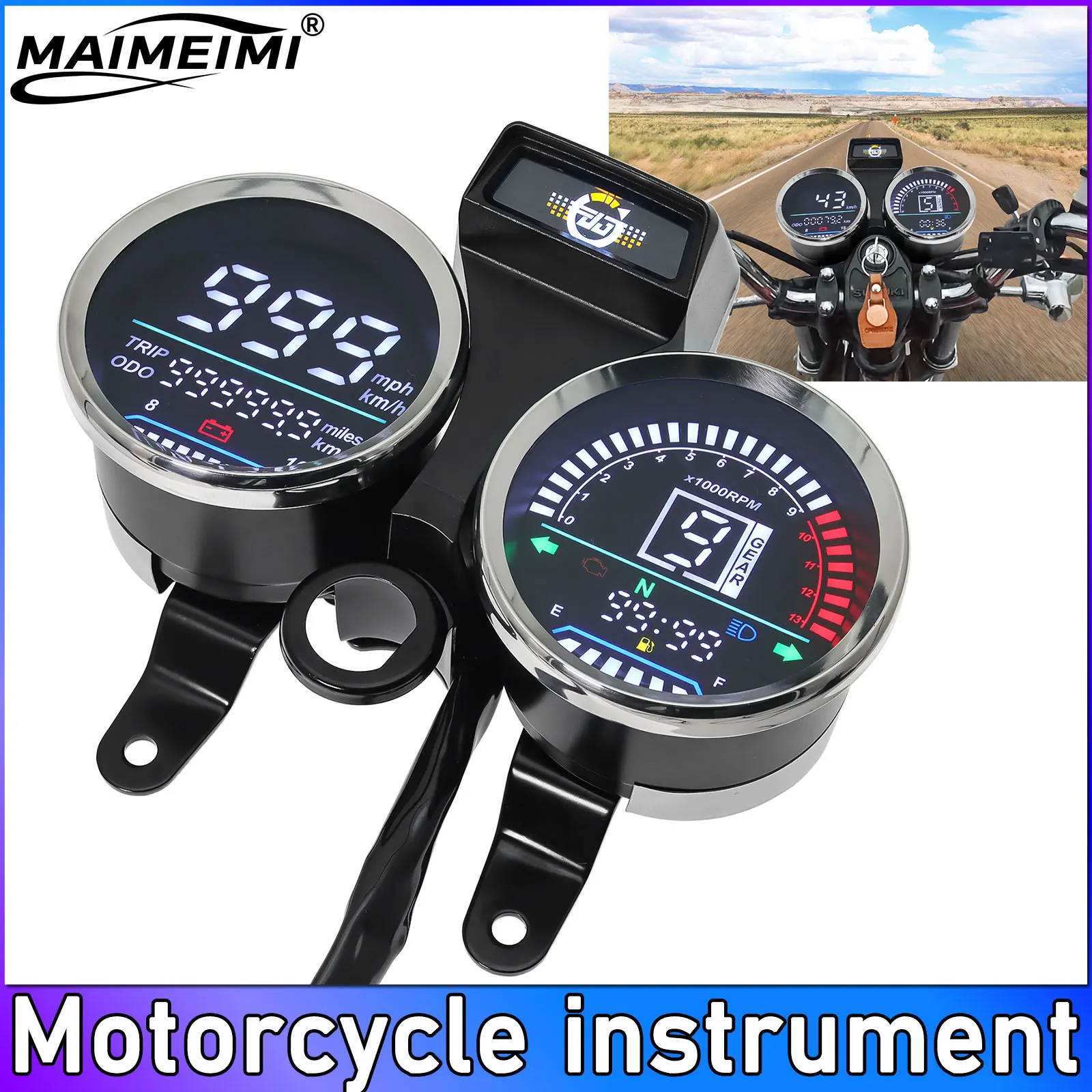 Motorcycle Speedometer MPH Km/h Digital Tachometer Hour Counter Speed Meter Odometer Gauge Gear Indicator Instrument For Suzuki
Motorcycle Speedometer MPH Km/h Digital Tachometer Hour Counter Speed Meter Odometer Gauge Gear Indicator Instrument For Suzuki