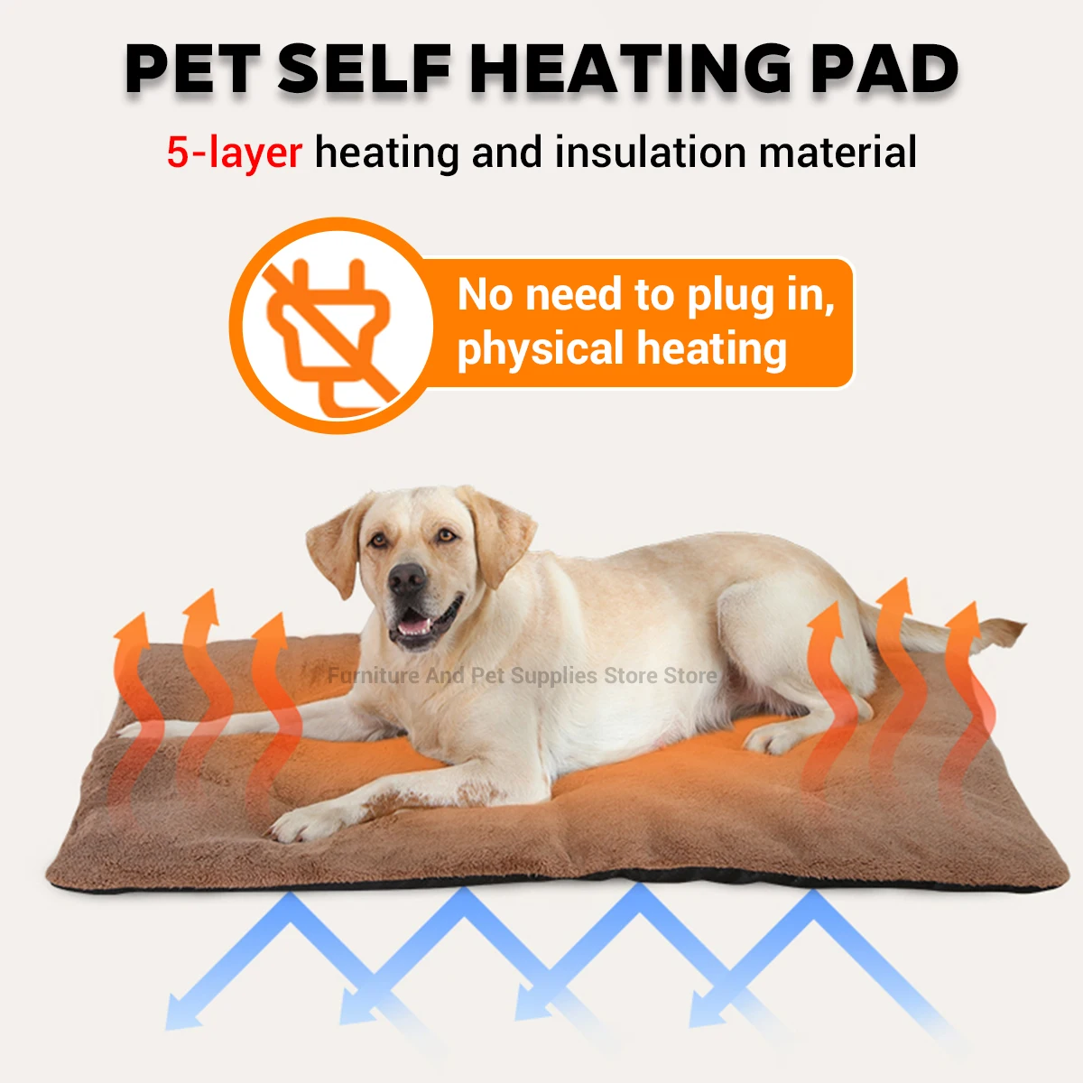 Self Heating Pet Pad, Extra Warm Thermal Dog Crate Pad Washable Anti-Slip Kennel Mat Pet Supplies for Medium Small Dogs and Cats
Self Heating Pet Pad, Extra Warm Thermal Dog Crate Pad Washable Anti-Slip Kennel Mat Pet Supplies for Medium Small Dogs and Cats