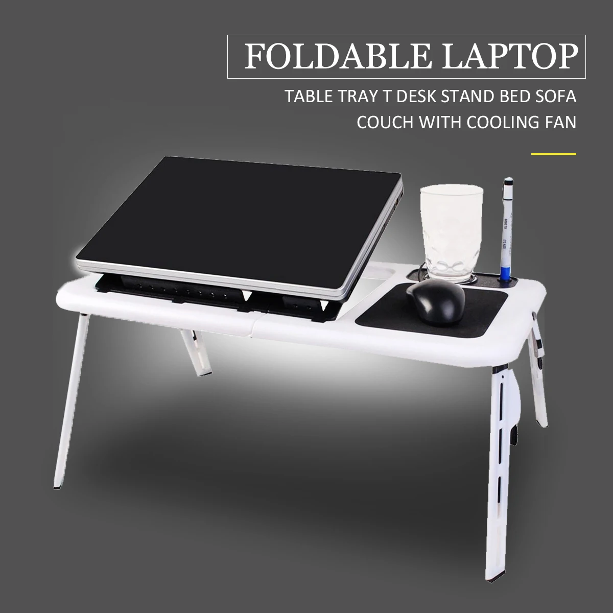 Dual Fan Radiator Laptop Table Foldable Tray Black White Plastic Height 0 31cm Angle 0 70deg USB Cooler Mouse Platform Metal
Dual Fan Radiator Laptop Table Foldable Tray Black White Plastic Height 0 31cm Angle 0 70deg USB Cooler Mouse Platform Metal