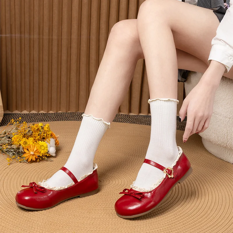 Spring Autumn Pink White Mary Janes Flat Shoes Woman Round Toe Buckle Strap Lolita Girls Student Ballet Flats Plus Size,Fashion
Spring Autumn Pink White Mary Janes Flat Shoes Woman Round Toe Buckle Strap Lolita Girls Student Ballet Flats Plus Size,Fashion