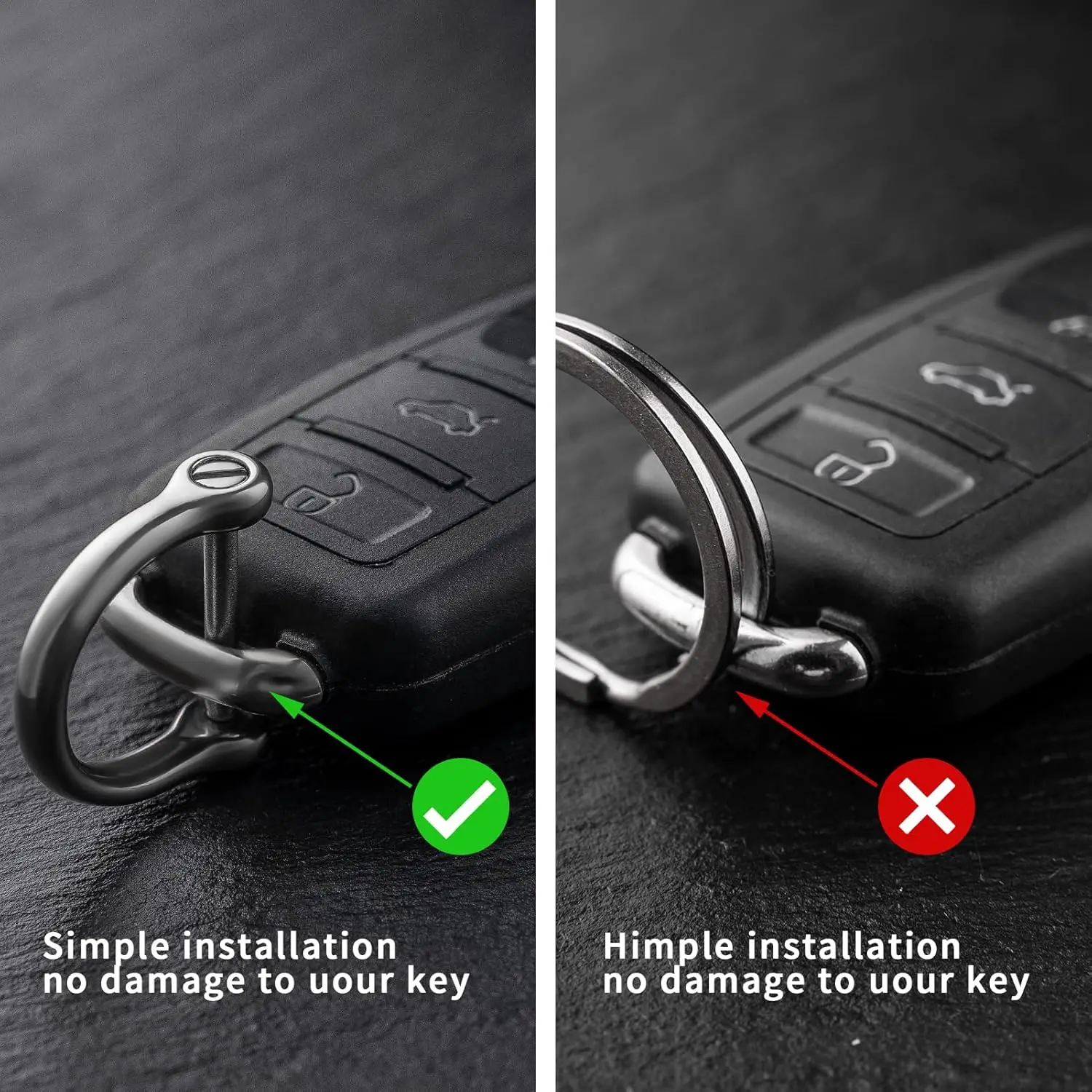 4 pcs Stainless steel Durable D Shape Key Ring for Car keys,4 color D Ring Keychain, Horeshoe Clasp with Screw Shackle for car
4 pcs Stainless steel Durable D Shape Key Ring for Car keys,4 color D Ring Keychain, Horeshoe Clasp with Screw Shackle for car