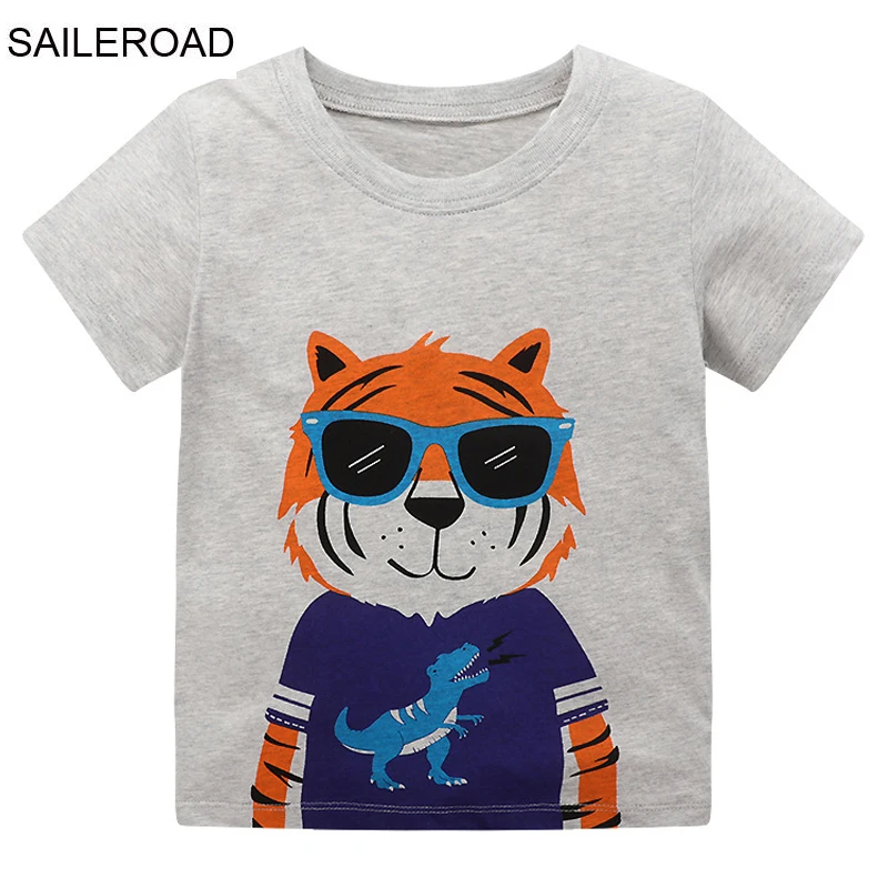 SAILEROAD Summer T Shirt Cotton Short Sleeve Cartoon Tiger T-shirts Kids Tee Girl Tops Boys Children Clothes
SAILEROAD Summer T Shirt Cotton Short Sleeve Cartoon Tiger T-shirts Kids Tee Girl Tops Boys Children Clothes
