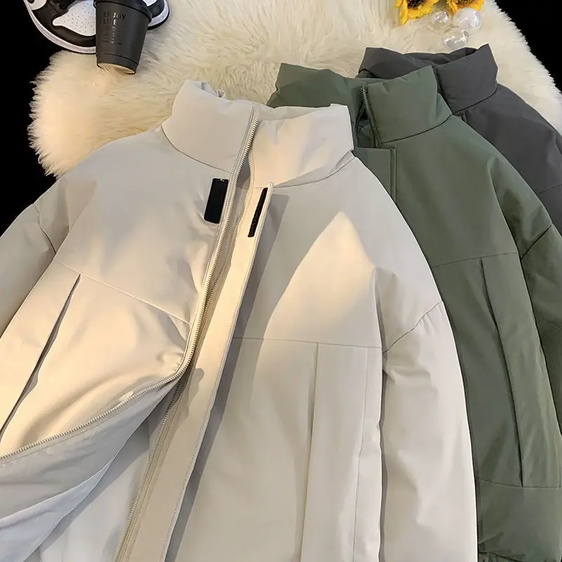 Men's Cotton Jaet Winter Faion Loose Stand Collar Thi Warm Retro American Bread Coat Youth ular Regular Length
Men's Cotton Jaet Winter Faion Loose Stand Collar Thi Warm Retro American Bread Coat Youth ular Regular Length