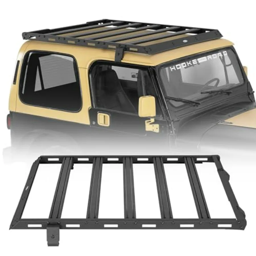 Aluminum Cross Bars Roof Rack for Overland Rooftop Cargo Carrier Basket Compatible with 19871995 Jeep Wrangler YJ Hardtop Only
Aluminum Cross Bars Roof Rack for Overland Rooftop Cargo Carrier Basket Compatible with 19871995 Jeep Wrangler YJ Hardtop Only