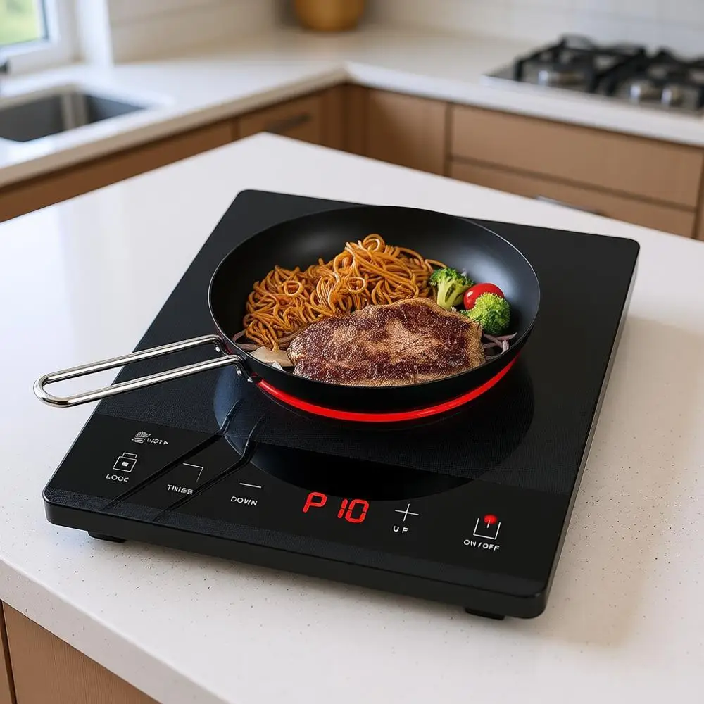Electric Hot Plate Single Burner Portable Cooktop, Ultra-thin Stove, 24-Hour Timer, Child Safety Lock, Compatible with All Cookw
Electric Hot Plate Single Burner Portable Cooktop, Ultra-thin Stove, 24-Hour Timer, Child Safety Lock, Compatible with All Cookw