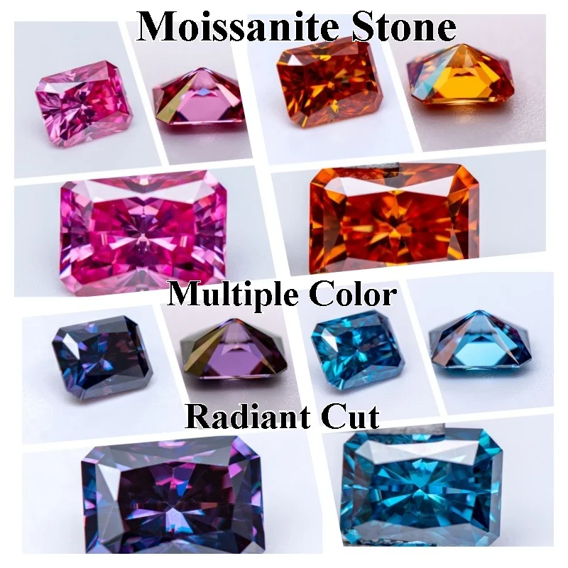 Moissanite Stone Radiant Shape VVS1 Multiple Color Charms Beads with GRA Certificate for Advanced Jewelry Making Material
Moissanite Stone Radiant Shape VVS1 Multiple Color Charms Beads with GRA Certificate for Advanced Jewelry Making Material
