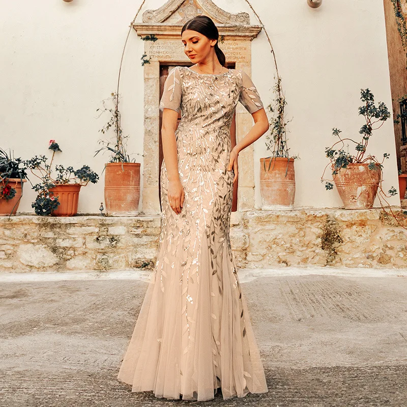 Floral Sequin Maxi Fishtail Tulle Prom Dress With Half Sleeve Ever-Pretty Illusion Embroidery Fishtail Tulle Evening Dress
Floral Sequin Maxi Fishtail Tulle Prom Dress With Half Sleeve Ever-Pretty Illusion Embroidery Fishtail Tulle Evening Dress