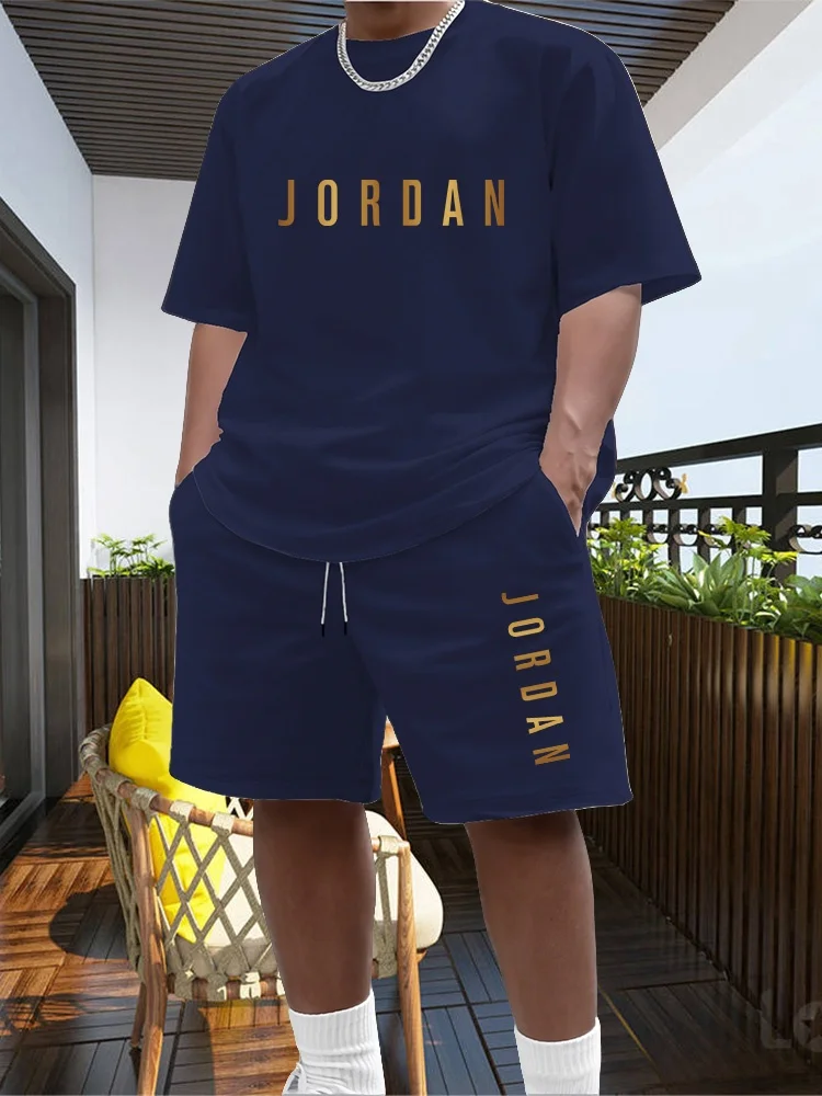 Summer Fashion Trendy Casual Sports Two Piece Set Youth Men's Short sleeved T-shirt+Shorts Set
Summer Fashion Trendy Casual Sports Two Piece Set Youth Men's Short sleeved T-shirt+Shorts Set