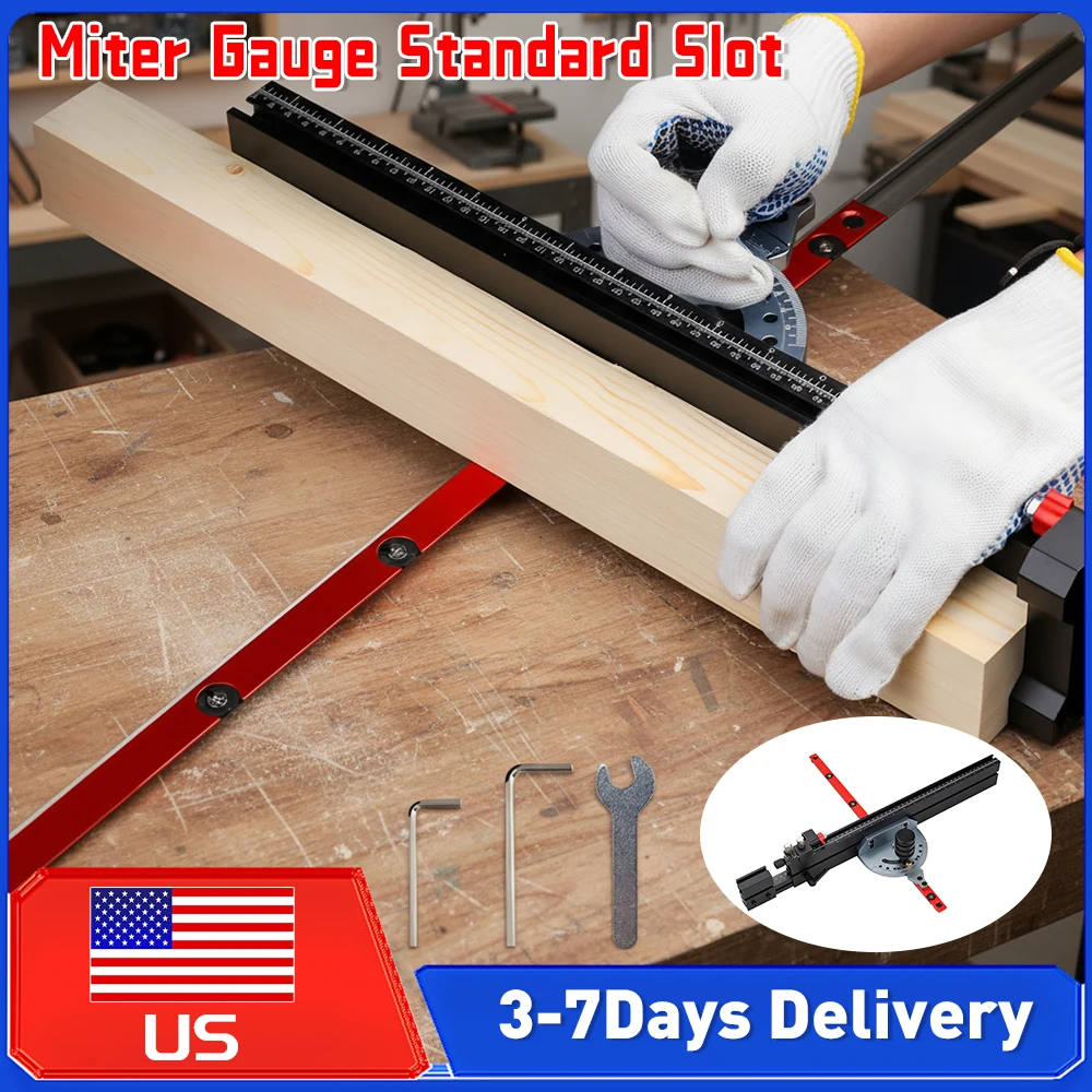 Expandable Miter Fence Table Saw Miter Gauge with Hex Wrench 500-950mm Rail Standard 3/4x3/8 Slot Woodworking Accessories supply
Expandable Miter Fence Table Saw Miter Gauge with Hex Wrench 500-950mm Rail Standard 3/4x3/8 Slot Woodworking Accessories supply