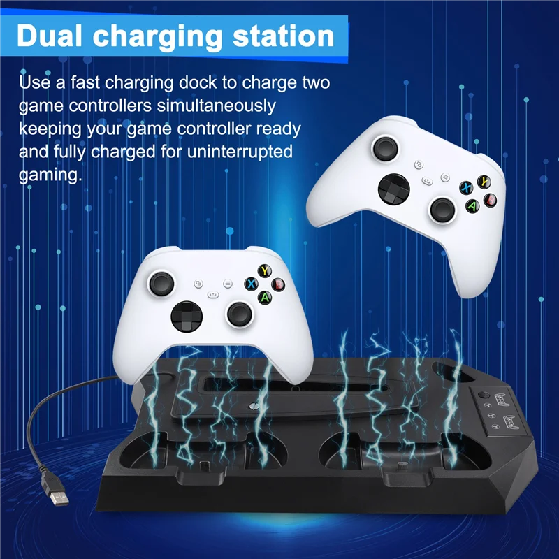 Smart-Vertical Cooling Stand For Ps5/Ps5 Slim Console Fast Charging Station For Playstation5 Gamepad Charging Dock
Smart-Vertical Cooling Stand For Ps5/Ps5 Slim Console Fast Charging Station For Playstation5 Gamepad Charging Dock