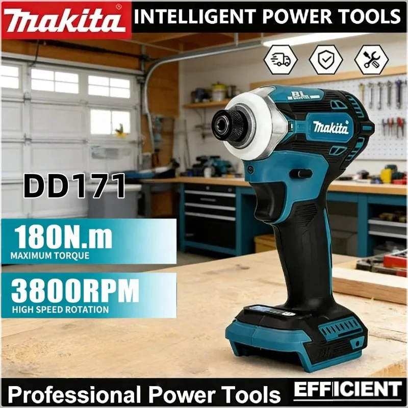 Бесщеточный ударный шуруповерт Makita Blue DTD173, 18В, литий-ионный, аккумуляторный, многофункциональный электроинструмент с набором сверл
Бесщеточный ударный шуруповерт Makita Blue DTD173, 18В, литий-ионный, аккумуляторный, многофункциональный электроинструмент с набором сверл