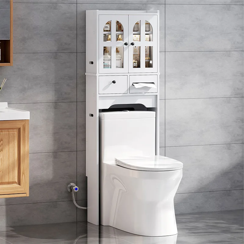 Toilet toilet, storage shelf above toilet, floor-to-ceiling toilet, gap behind cover storage cabinet
Toilet toilet, storage shelf above toilet, floor-to-ceiling toilet, gap behind cover storage cabinet
