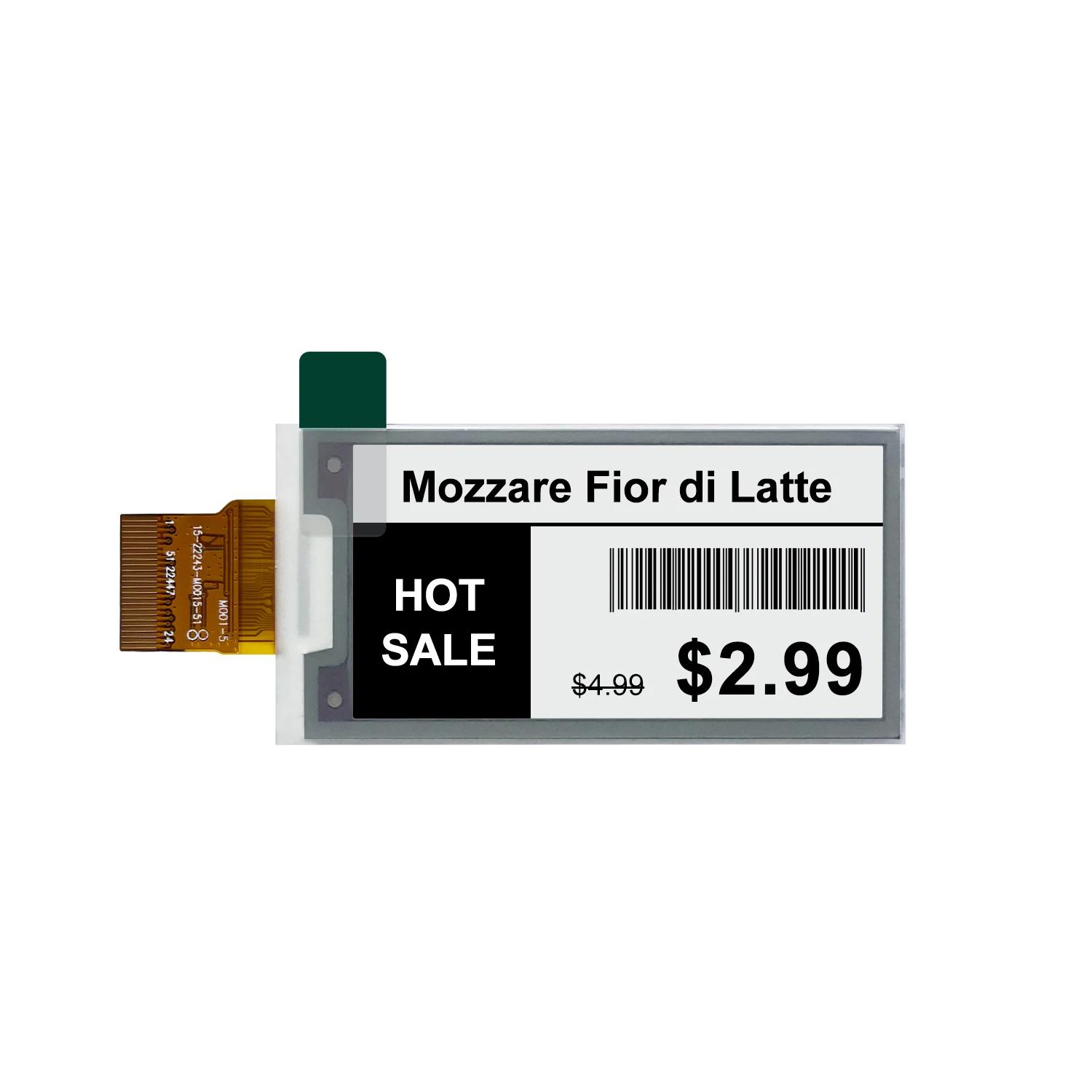 2.13 Inch E-Paper Display 122x250 DOTS EINK SCREEN Black/White Two-Color
2.13 Inch E-Paper Display 122x250 DOTS EINK SCREEN Black/White Two-Color