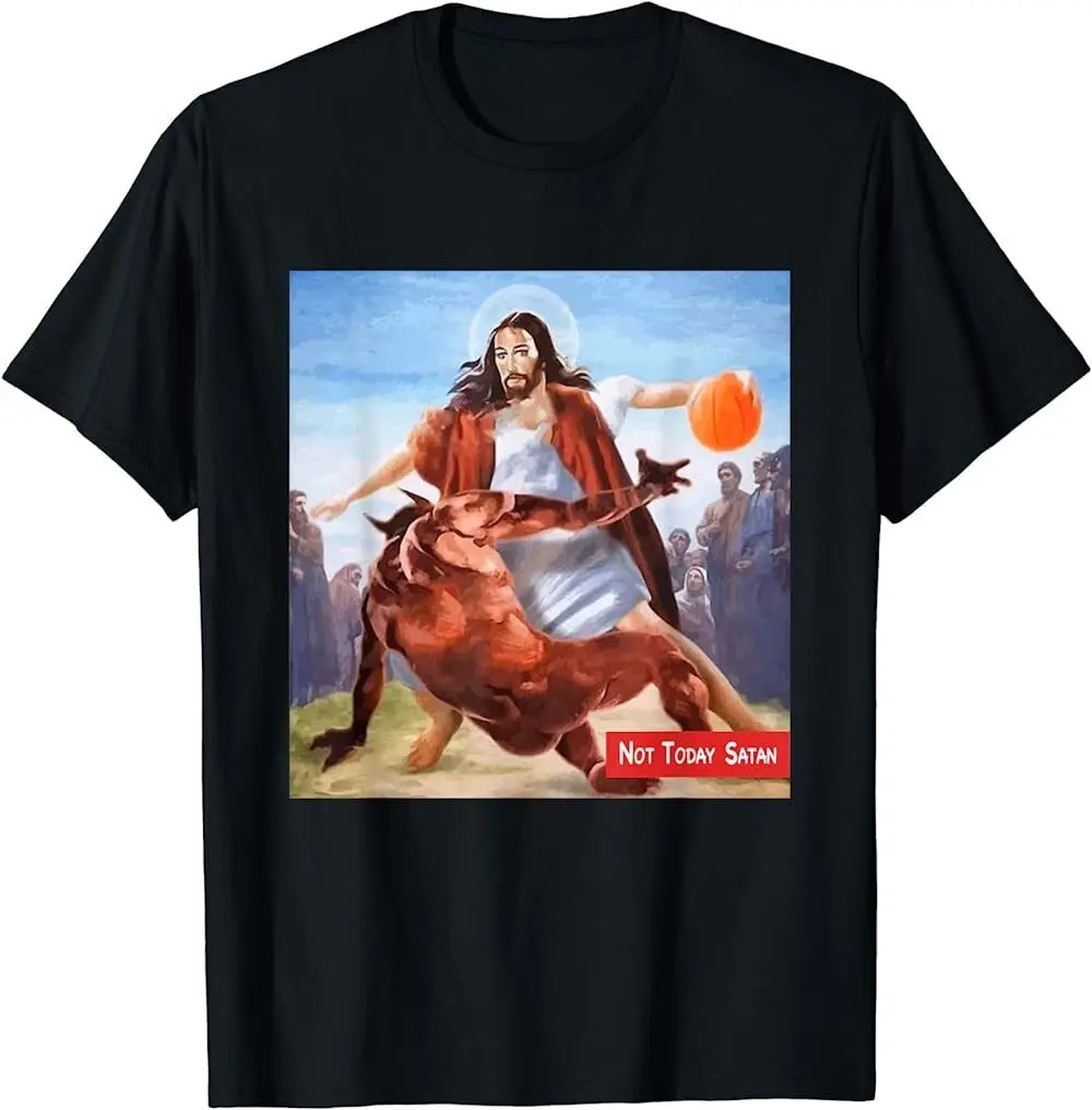 Not Today Satan Funny Jesus Crossover Basketball Sport T-Shirt 100% Cotton O-Neck Short Sleeve Summer Casual Mens T-shirt
Not Today Satan Funny Jesus Crossover Basketball Sport T-Shirt 100% Cotton O-Neck Short Sleeve Summer Casual Mens T-shirt