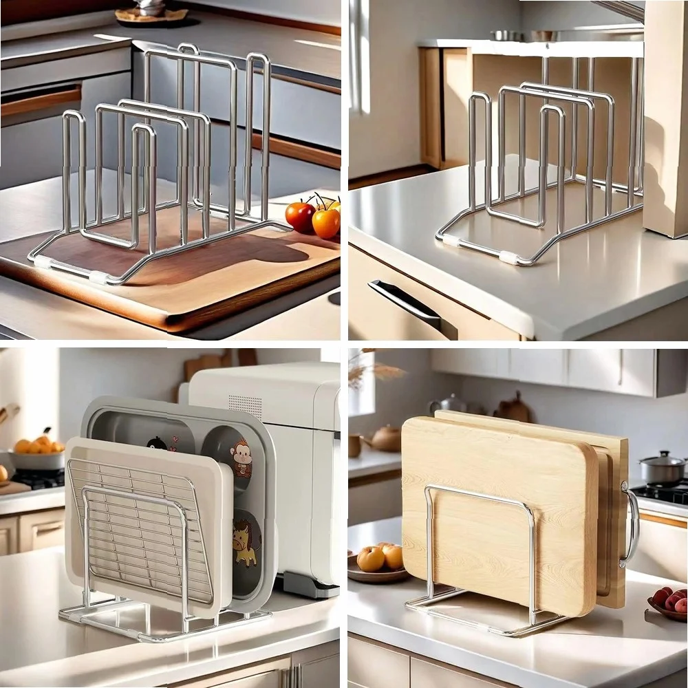 Stainless Steel Pot Lid Storage Rack Multifunction Cutting Board Kitchen Placement Rack Pot Utensils For Household Kitchen Rack
Stainless Steel Pot Lid Storage Rack Multifunction Cutting Board Kitchen Placement Rack Pot Utensils For Household Kitchen Rack