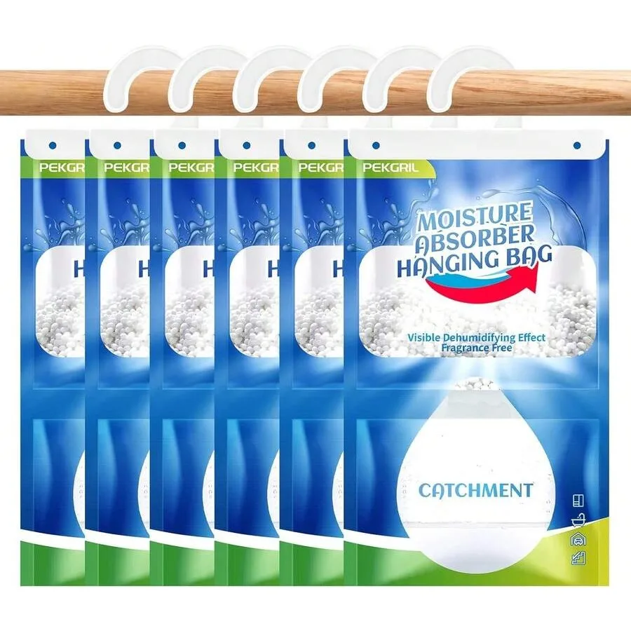 Moisture Absorber Bags 10 Packs, 15 Oz Hanging Dehumidifier Bags, Humidity Packs For Closet, Bathroom, Kitchen, 420g/Pack
Moisture Absorber Bags 10 Packs, 15 Oz Hanging Dehumidifier Bags, Humidity Packs For Closet, Bathroom, Kitchen, 420g/Pack