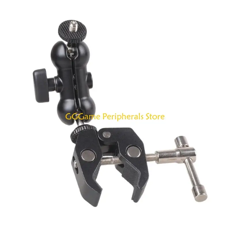 U55B Sturdy Metal Double Ball Head Clamp With 1/4Inch Male Female Screws For Studio Photography Setups
U55B Sturdy Metal Double Ball Head Clamp With 1/4Inch Male Female Screws For Studio Photography Setups
