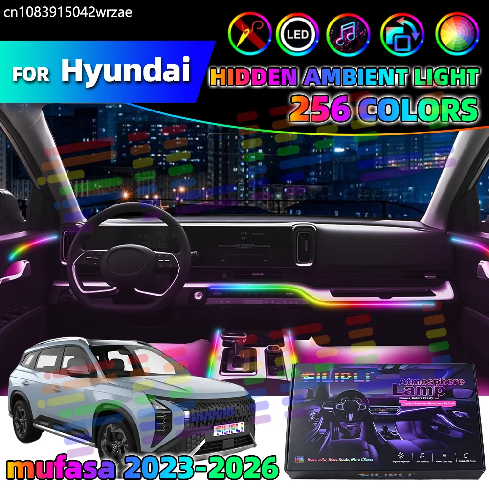Для Hyundai Mufasa 2023-2026 годов: акриловые светодиодные лампы для создания атмосферы в салоне автомобиля, цветная подсветка салона, управление через приложение.
Для Hyundai Mufasa 2023-2026 годов: акриловые светодиодные лампы для создания атмосферы в салоне автомобиля, цветная подсветка салона, управление через приложение.