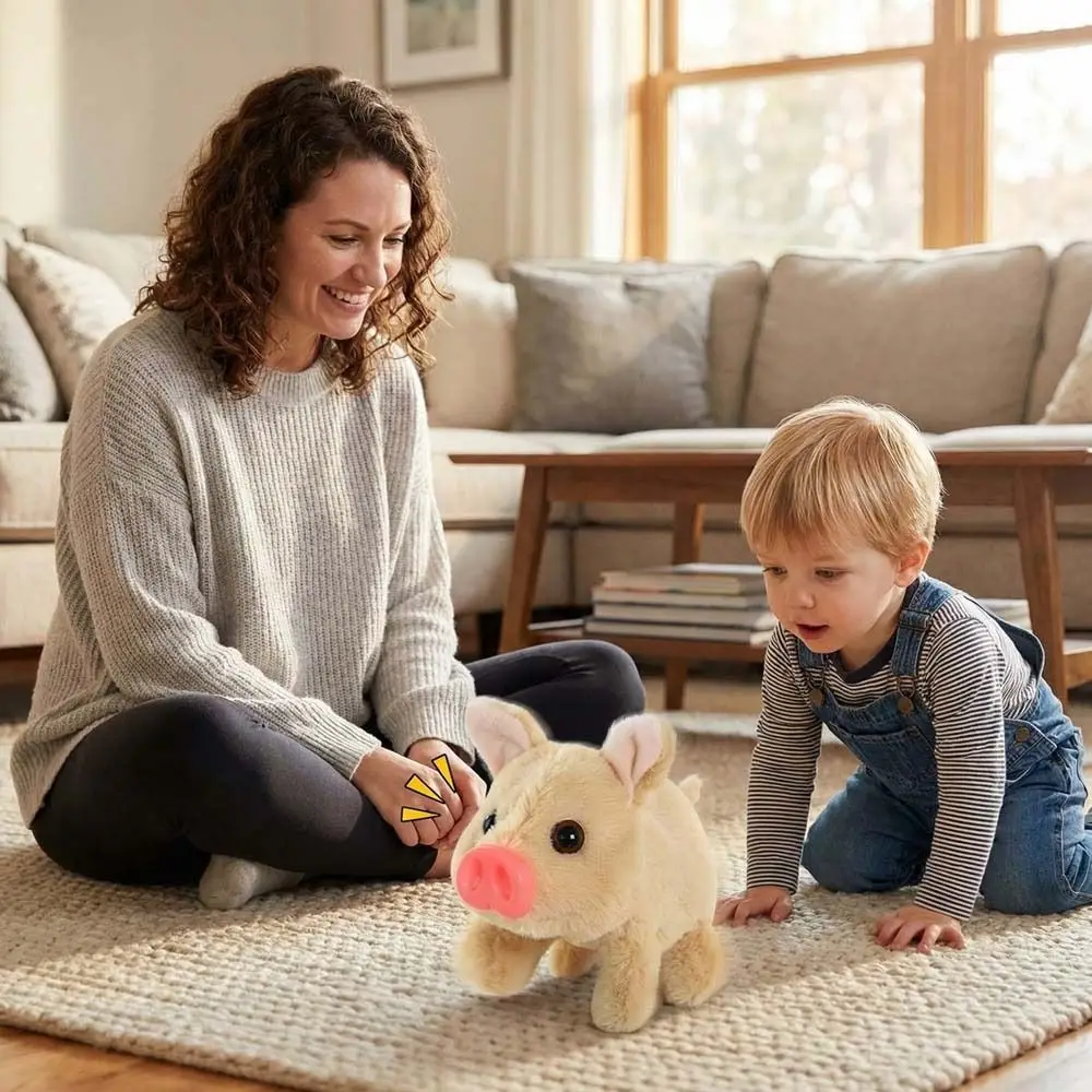 with Wagging Tail Electric Pig Simulation Funny Electric Walking Pig Cute Can Walking Stuffed Animal Pig Interactive Play
with Wagging Tail Electric Pig Simulation Funny Electric Walking Pig Cute Can Walking Stuffed Animal Pig Interactive Play