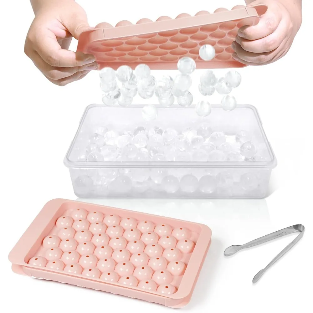 Ice Cube Tray with Lid and Bin - Round Ice Trays for Freezer with Lid - Ice Cube Trays for Freezer with Ice Container 0.8"-2PACK
Ice Cube Tray with Lid and Bin - Round Ice Trays for Freezer with Lid - Ice Cube Trays for Freezer with Ice Container 0.8"-2PACK