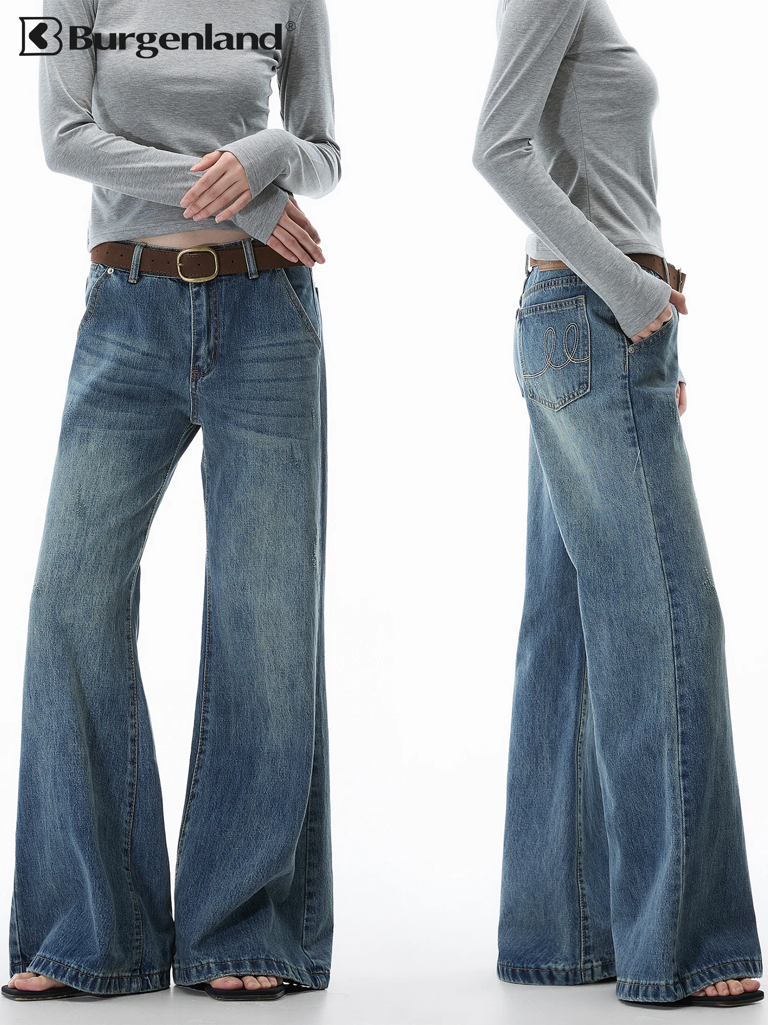 Loose High Waist Bell Bottom Jeans Women's Extended Length Tall Size Blue Cotton Casual Comfortable Korean Style Denim
Loose High Waist Bell Bottom Jeans Women's Extended Length Tall Size Blue Cotton Casual Comfortable Korean Style Denim
