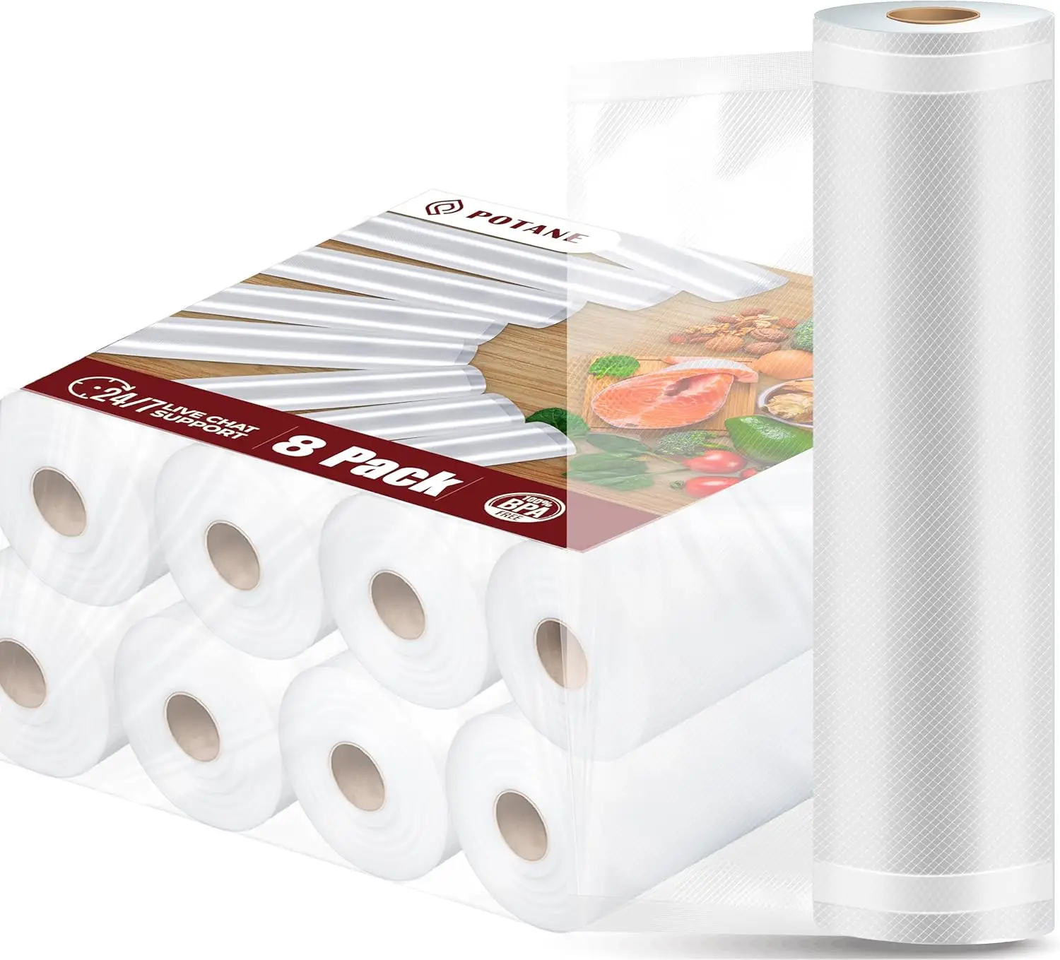 Thickened Vacuum Sealer Bags For Food, Textures on Both Sides, Smell-Proof, Heavy Duty for POTANE, Food Saver, Weston
Thickened Vacuum Sealer Bags For Food, Textures on Both Sides, Smell-Proof, Heavy Duty for POTANE, Food Saver, Weston