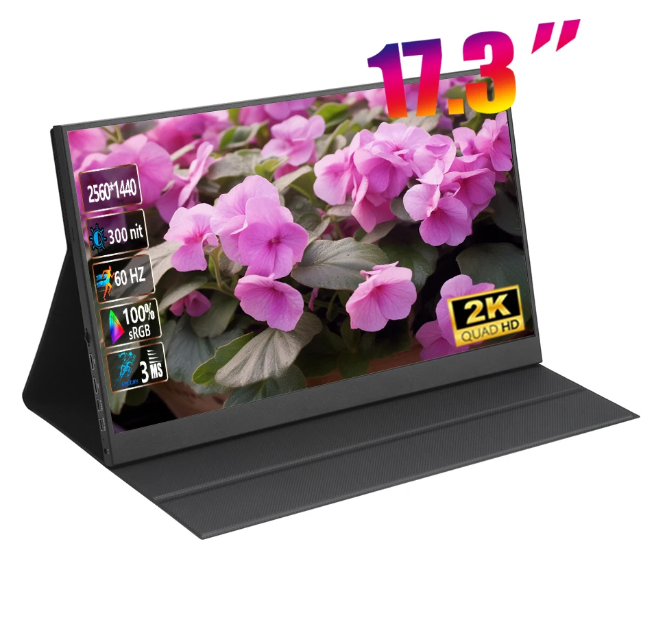 17.3 Inch 2K Portable Monitor 100% SRGB IPS Gaming Monitor USB C HDMI Extend Screen Laptop Computer Display For Mac PC Phone PS
17.3 Inch 2K Portable Monitor 100% SRGB IPS Gaming Monitor USB C HDMI Extend Screen Laptop Computer Display For Mac PC Phone PS