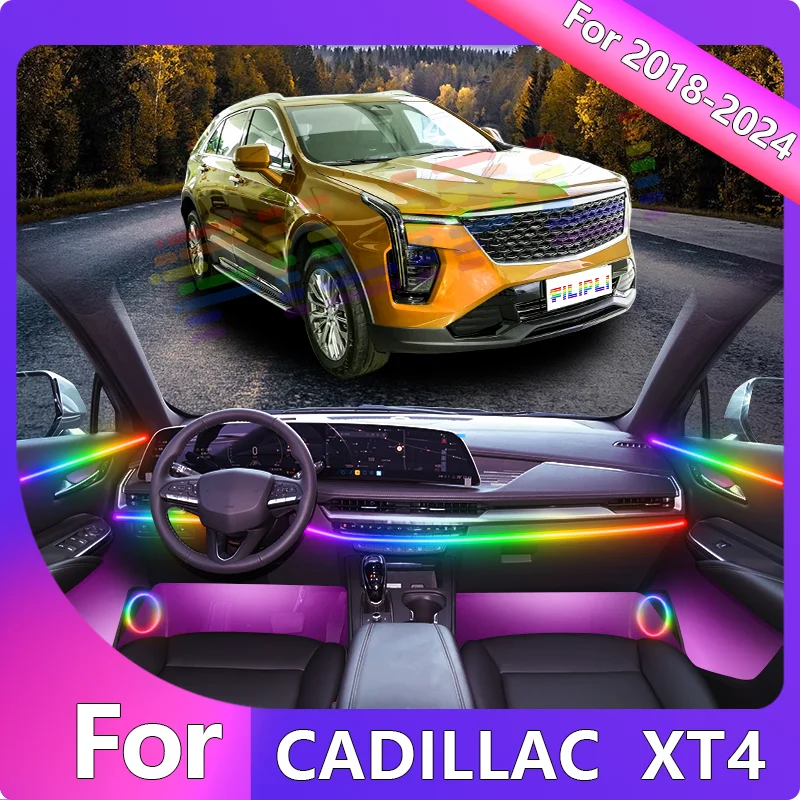 FILIPLI For The CADILLAC XT4 For 2018 Multi Colour RGB Voice Control Car LED Mood Light Cyberpunk Music Sync Car Ambient Light
FILIPLI For The CADILLAC XT4 For 2018 Multi Colour RGB Voice Control Car LED Mood Light Cyberpunk Music Sync Car Ambient Light