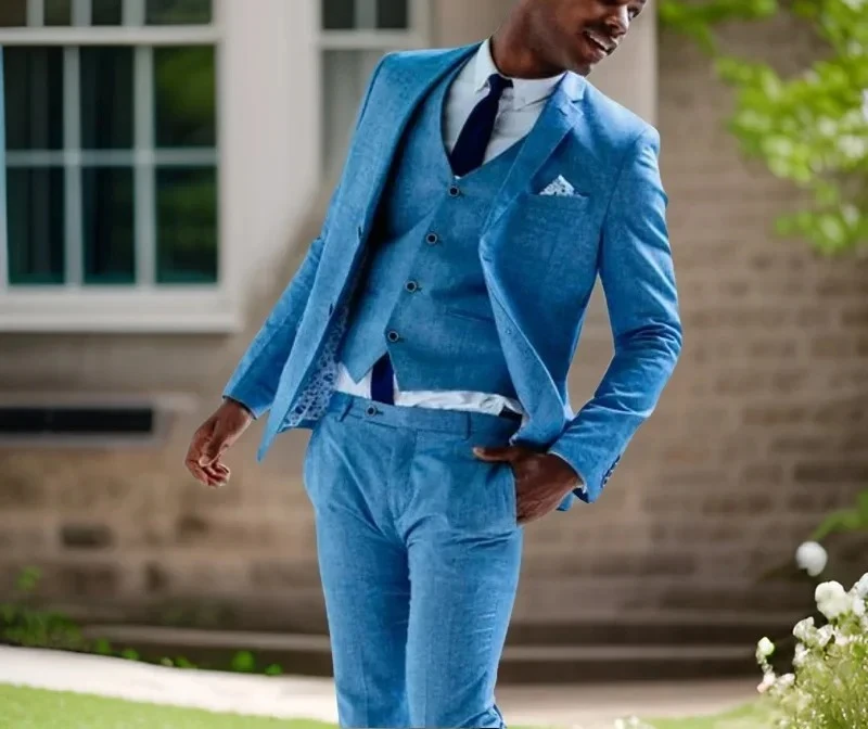 Linen Wedding Suits For Men Slim Fit 3 Pcs Groom Tuxedos Summer Beach Prom Dinner Costume Groomsman Fashion Jacket Pant
Linen Wedding Suits For Men Slim Fit 3 Pcs Groom Tuxedos Summer Beach Prom Dinner Costume Groomsman Fashion Jacket Pant