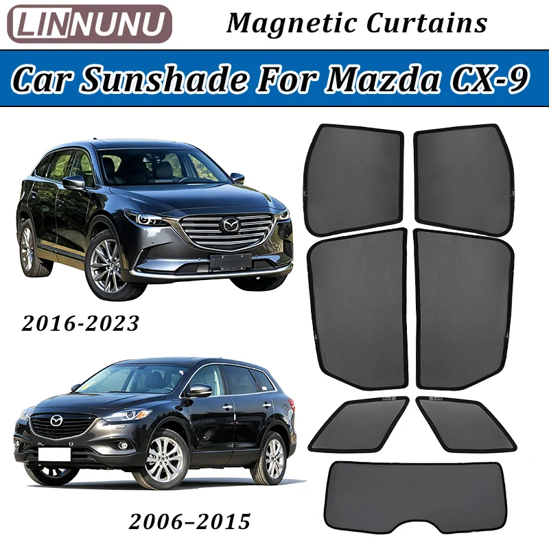 LINNUNU For Mazda CX-9 2006-2023 Car sunshade Curtain Window Mesh Magnetic Sun Shade UV Protection Privacy Blocking accessories
LINNUNU For Mazda CX-9 2006-2023 Car sunshade Curtain Window Mesh Magnetic Sun Shade UV Protection Privacy Blocking accessories