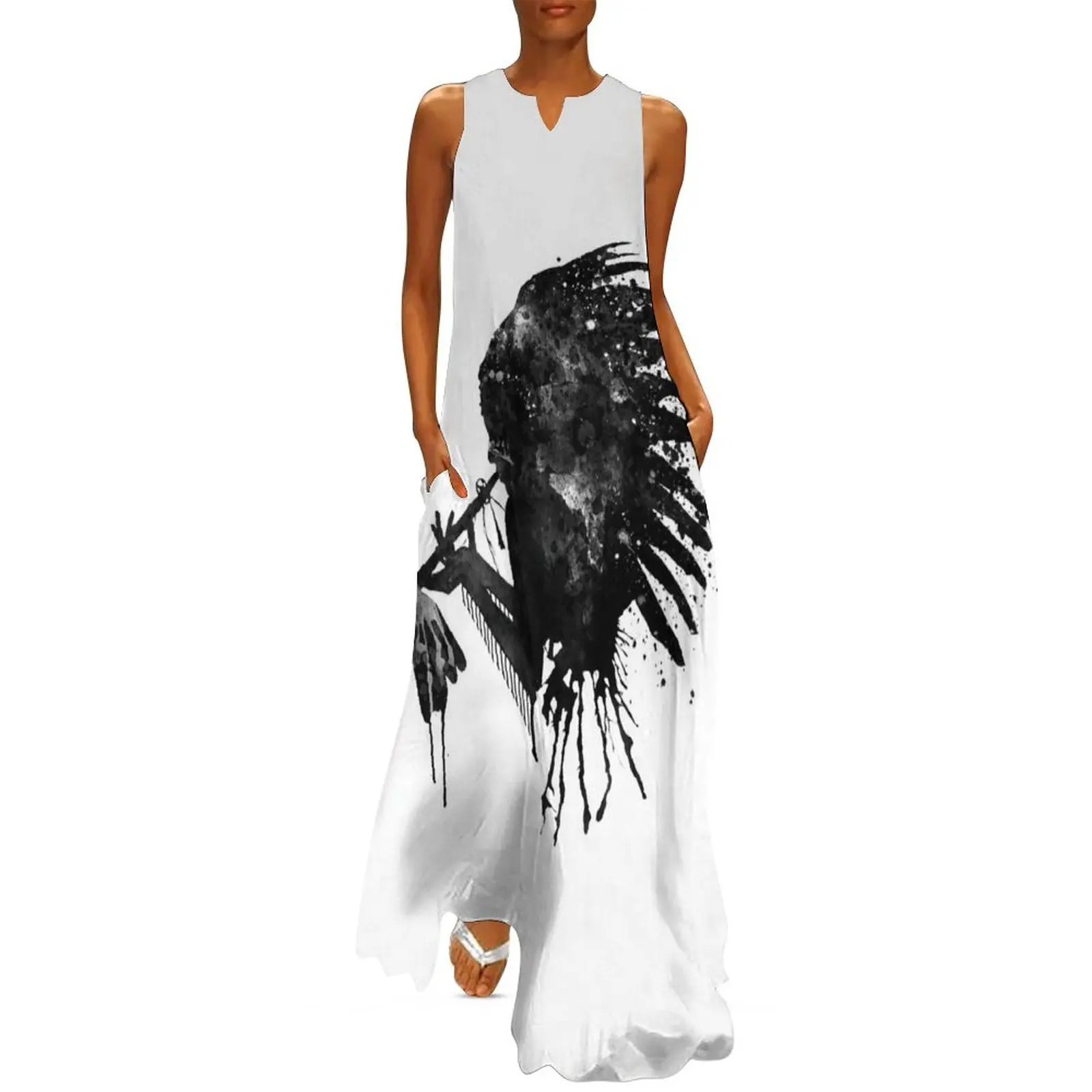 Indian with Headdress Black and White Silhouette Long Dress summer dress woman 2025 trendy dresses for womens Female dress
Indian with Headdress Black and White Silhouette Long Dress summer dress woman 2025 trendy dresses for womens Female dress