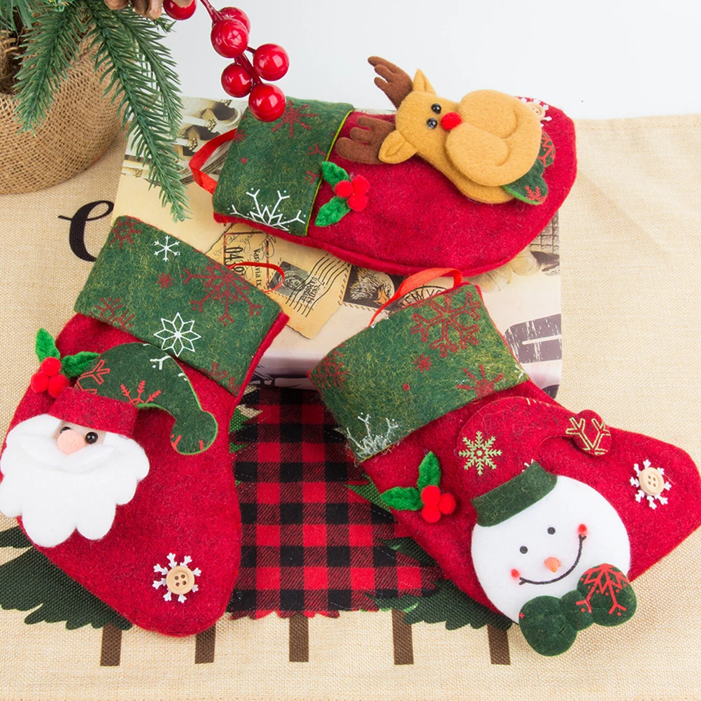 Christmas Socks Set Decorative Stockings Gift Bags Holiday Storage naments Party DIY Decor Non Fading Fabric
Christmas Socks Set Decorative Stockings Gift Bags Holiday Storage naments Party DIY Decor Non Fading Fabric