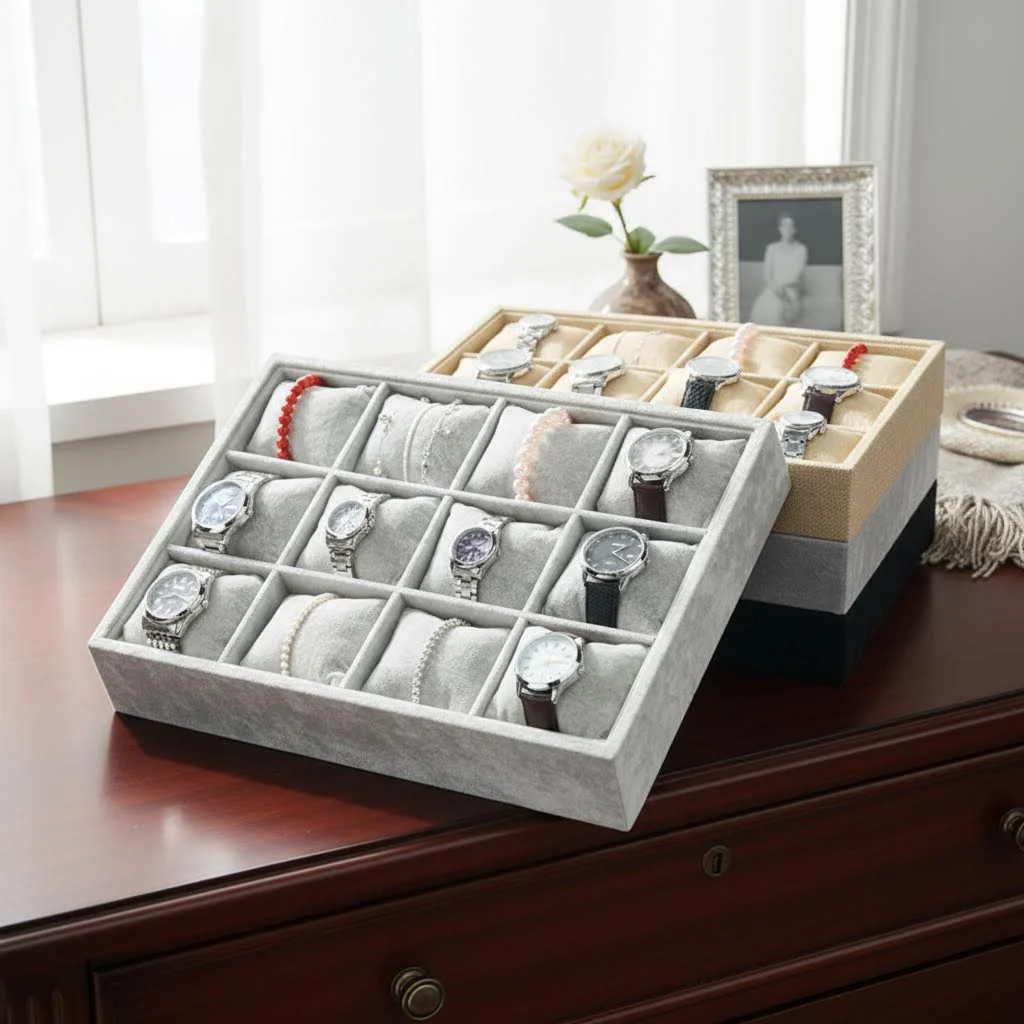 12 Grids Watch Bracelet Storage Tray Jewelry Pillow Tray Headdress Jewelry Display Organizer Tray
12 Grids Watch Bracelet Storage Tray Jewelry Pillow Tray Headdress Jewelry Display Organizer Tray