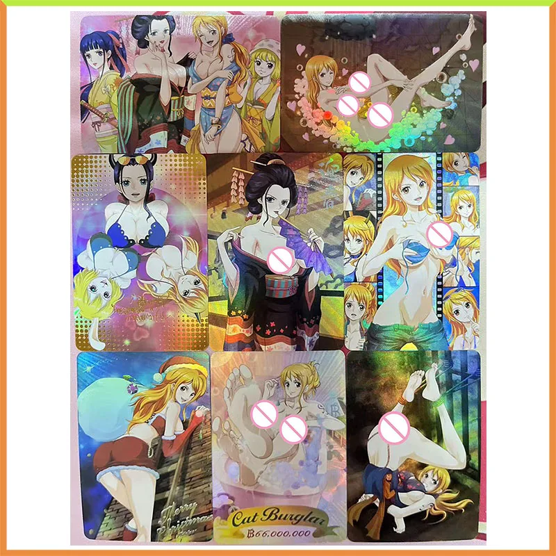Anime ONE PIECE DIY ACG tabletop games Laser cards Robin Nami Carrot Black Maria Toys for boys collectible card Birthday present
Anime ONE PIECE DIY ACG tabletop games Laser cards Robin Nami Carrot Black Maria Toys for boys collectible card Birthday present