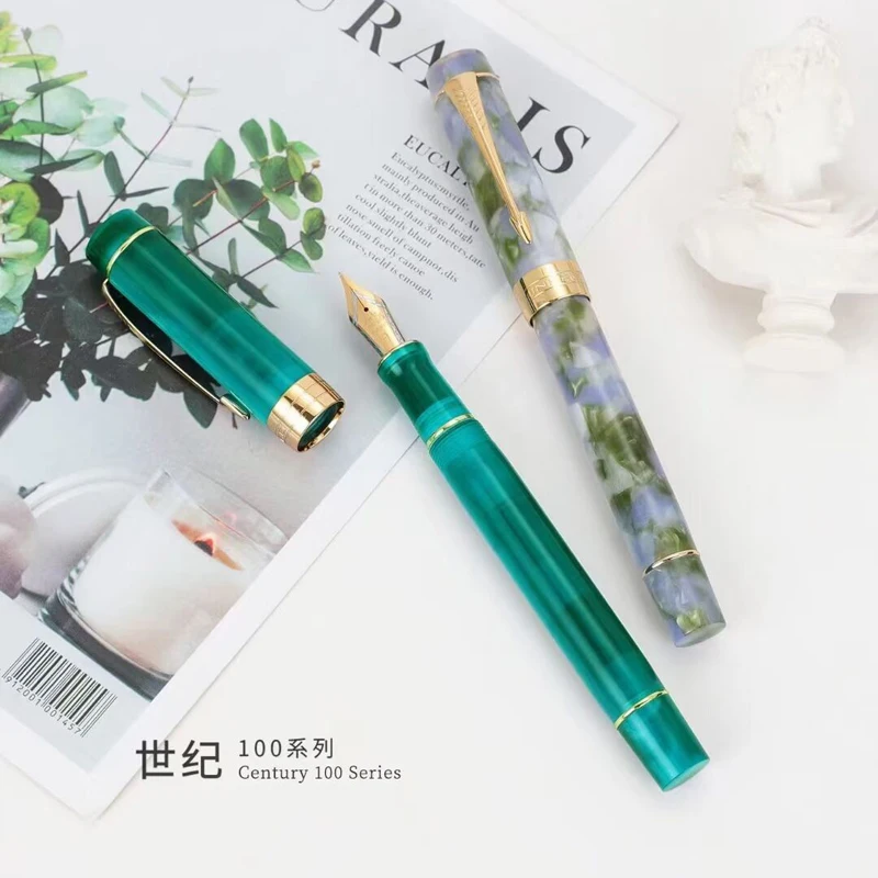 JinHao 100 Fountain Pen Acrylic Business Blue Grey Spin Arrow #6 35 Nib Fude Calligraphy Office Supplies Golden Ink Pen
JinHao 100 Fountain Pen Acrylic Business Blue Grey Spin Arrow #6 35 Nib Fude Calligraphy Office Supplies Golden Ink Pen