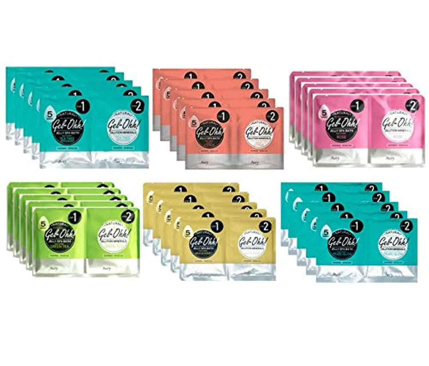Gel Ohh Spa Pedicure Footbath - 5 Fragrances, 30 Total - Relaxing Foot Soak
Gel Ohh Spa Pedicure Footbath - 5 Fragrances, 30 Total - Relaxing Foot Soak